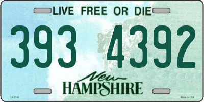 NH license plate 3934392