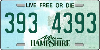 NH license plate 3934393
