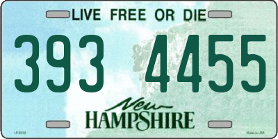 NH license plate 3934455