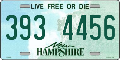 NH license plate 3934456