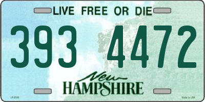 NH license plate 3934472