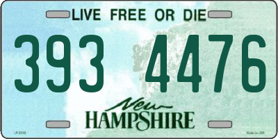 NH license plate 3934476