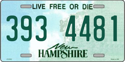NH license plate 3934481