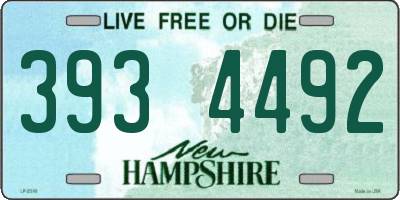NH license plate 3934492
