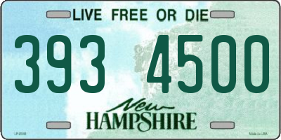 NH license plate 3934500