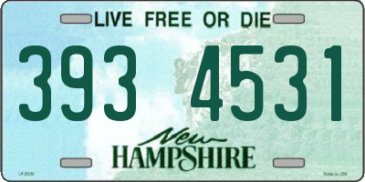 NH license plate 3934531