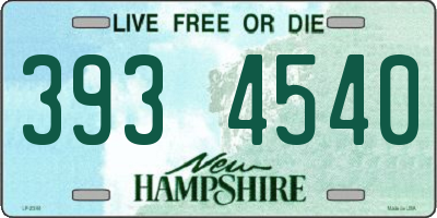 NH license plate 3934540