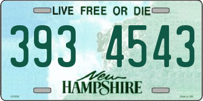 NH license plate 3934543