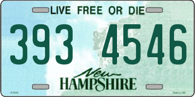 NH license plate 3934546