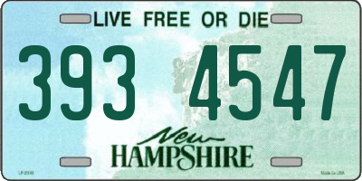 NH license plate 3934547
