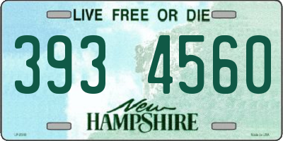 NH license plate 3934560