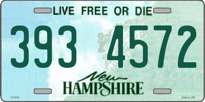 NH license plate 3934572