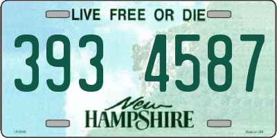 NH license plate 3934587