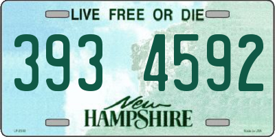 NH license plate 3934592