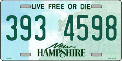 NH license plate 3934598