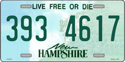 NH license plate 3934617