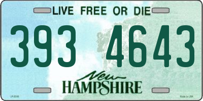 NH license plate 3934643