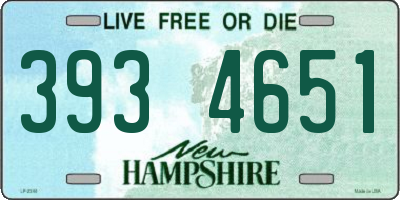 NH license plate 3934651