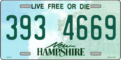 NH license plate 3934669