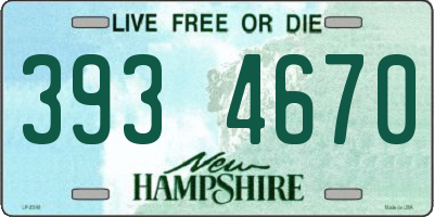 NH license plate 3934670