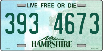 NH license plate 3934673