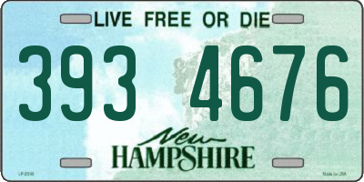 NH license plate 3934676