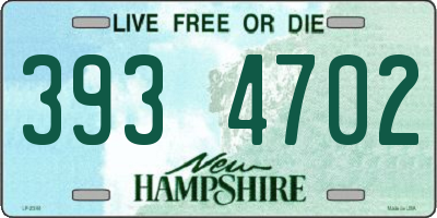 NH license plate 3934702