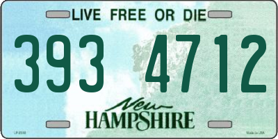 NH license plate 3934712