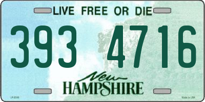NH license plate 3934716
