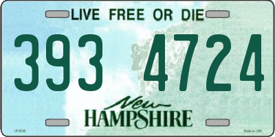 NH license plate 3934724