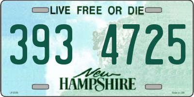 NH license plate 3934725