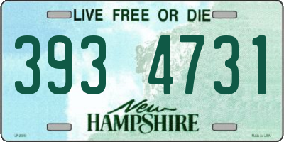 NH license plate 3934731