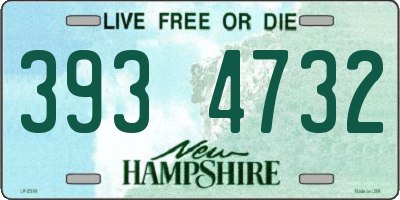 NH license plate 3934732