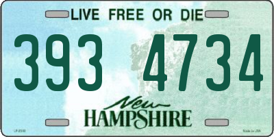 NH license plate 3934734