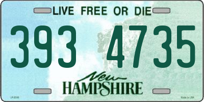 NH license plate 3934735