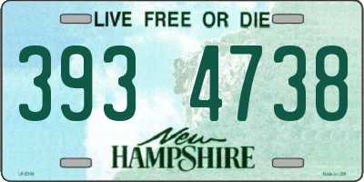 NH license plate 3934738
