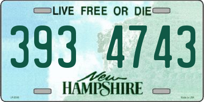 NH license plate 3934743