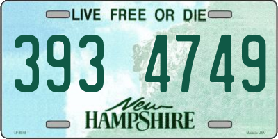 NH license plate 3934749