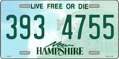 NH license plate 3934755