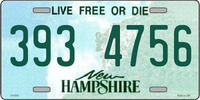 NH license plate 3934756