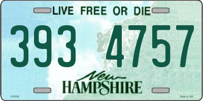 NH license plate 3934757