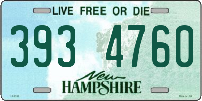 NH license plate 3934760