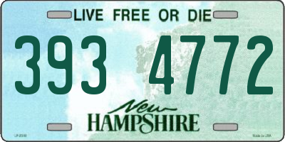 NH license plate 3934772