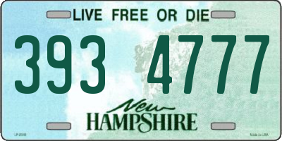 NH license plate 3934777