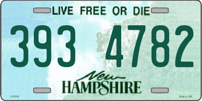 NH license plate 3934782