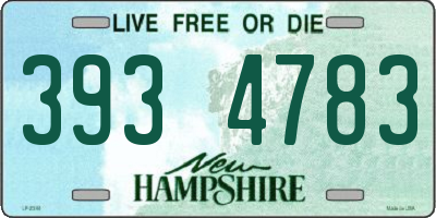 NH license plate 3934783
