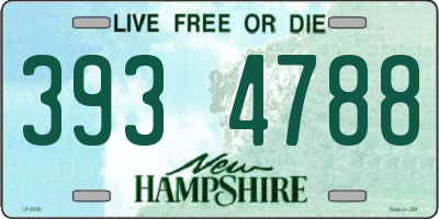 NH license plate 3934788