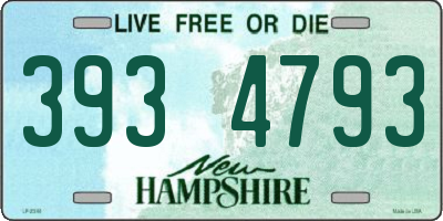 NH license plate 3934793