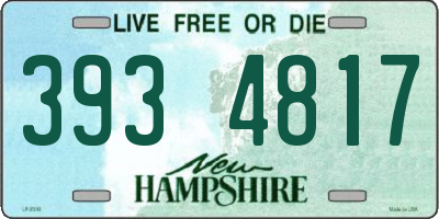 NH license plate 3934817