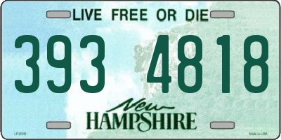 NH license plate 3934818